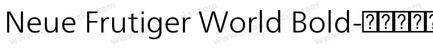 Neue Frutiger World Bold字体转换